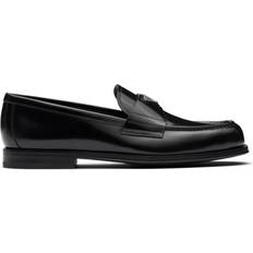 42 Loafers Prada Brushed Leather - Black