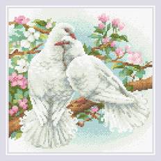 Riolis White Doves Diamond Mosaic Kit