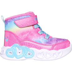 Skechers Boots Children's Shoes Skechers Girl's Infinite Heart Lights Lovin Hearts Boots 10.0 Pink Textile 10.0
