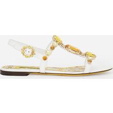 Dolce & Gabbana Heeled Sandals Dolce & Gabbana Patent leather sandals with stone
