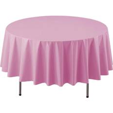 Table Decorations Party Essentials ValuMost Round Plastic Table Cover Available in 16 Colors, 84" Pink