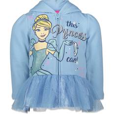 Tops Disney Princess Cinderella Baby Girls Zip-Up Ruffled Sleeves Costume Hoodie Months