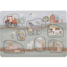 Steckpuzzles Little Dutch Wooden Sound Puzzle Little Farm 7 Pieces