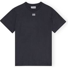 Ganni Relaxed Rhinestone T-shirt - Dark Grey