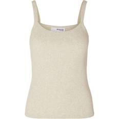 Bomull - Dame Singleter Selected Cotton Tank Top - Oatmeal