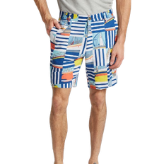 Linen - Men Shorts Nautica 8.5" Striped Sailboat Print Linen Short - Windsurf Blue