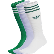 Adidas Original Solid Crew Socks 3-pack - Violet Tone/Green/White