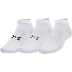 Under Armour Essential Low Socks Unisex 3-pack - White/Pink Elixir