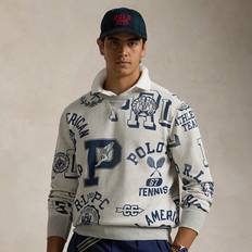 Linen - Men Sweaters Ralph Lauren Fleece Graphic Sweatshirt in Light Heather/Navy