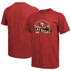 Majestic Threads T-shirts Majestic Threads Men's Scarlet San Francisco 49ers Super Bowl LVIII Tri-Blend T-Shirt