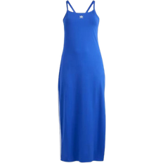 Adidas Women's Adicolor 3-Stripes Maxi Dress (Plus Size) - Semi Lucid Blue