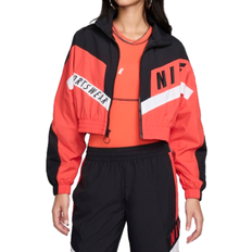 Nike Red Jackets Nike Sportswear Women's Woven Jacket - Light Crimson/Black