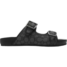 Coach Men Sandals Coach Signature Jacquard Buckle Strap - Black