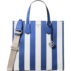 Michael Kors Maple Large Striped Tote Bag - Cobalt Multi