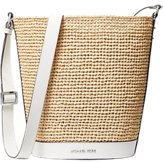 Michael Kors Beuteltaschen Michael Kors Townsend Medium Straw Bucket Messenger - Nat/Opticwhth