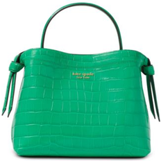 Kate Spade New York Knott Croc Embossed Medium Top Handle Bag - Leafy Green