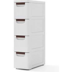 Cabinets Costway 3/4/5/6-Drawer Rolling Organizer Unit Narrow Storage Cabinet