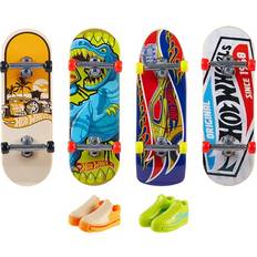 Hot Wheels Emergency Vehicles Hot Wheels Skate Tony Hawk Fingerboard & Removable Skate Multipack, 4 Fully Assembled Boards, 2 Pairs of Skate 1 Exclusive Set Styles May Vary