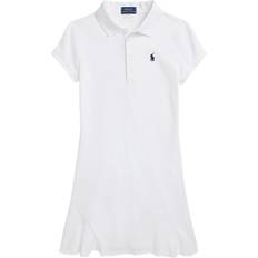 Kleider Ralph Lauren Kid's Stretch Mesh Polo Dress - White (313934962-002)