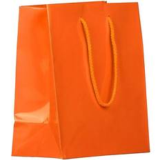 Jam Paper Gift Bags Glossy Orange 3-pack