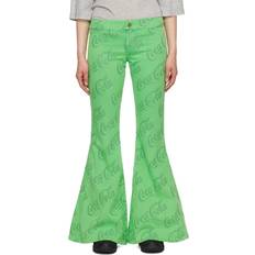 Unisex - XL Jeans ERL Green Jacquard Jeans Green Coca Cola