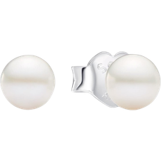 Pandora Treated Freshwater Cultured Stud Earrings - Silver/Pearl