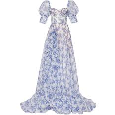 Hydrangea Maxi Princess Dress - Blue