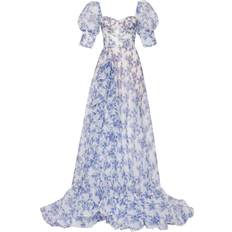 Milla Hydrangea Maxi Princess Dress - Blue