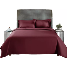 Solid red queen bed sheet California Design Den 400 Thread Count Bed Sheet Red (259.1x228.6cm)