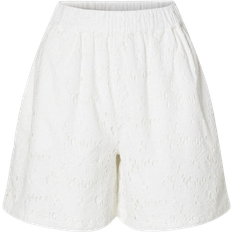 Selected Broderie Anglaise Shorts - Snow White
