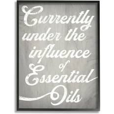 Wall Decorations Stupell Industries Witty Essential Oils Humor Vintage Style Text Graphic Black Print Framed Art 11x14"