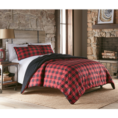 Textiles Micro Flannel Reverse to Sherpa Bed Linen Red