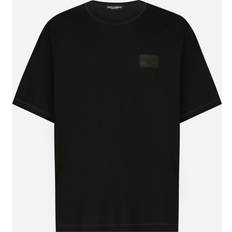 Dolce & Gabbana Men Clothing Dolce & Gabbana Men's Logo Plaque T-Shirt BLACK 48R 38R US