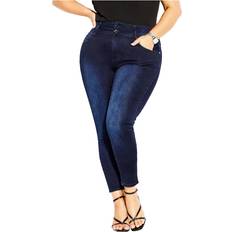 City Chic Blue - Women Pants & Shorts City Chic Harley High Waist Skinny Jeans