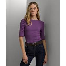 Clothing Lauren Ralph Lauren Women's Elbow-Sleeve Tee Aurora Violet