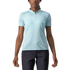 Castelli Polo Shirts Castelli Tech Polo Shirt Women's Light Acqua