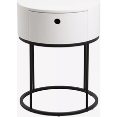 AC Design Furniture Polo Black/White Nattbord 40x40cm