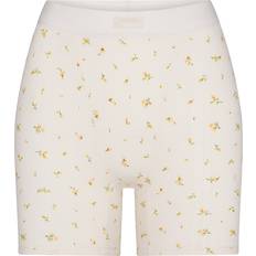 Boxers & Hotpants - White Panties SKIMS Cotton Rib Boxer - Marigold Rosebud Print