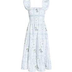 Midi Dresses - White Hill House Home The Ellie Nap Dress - White Floral Patchwork