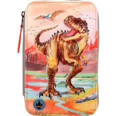 Depesche Dino World Triple LED Khaki Brown Pencil Case