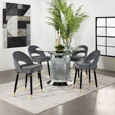 Dining Sets Coaster Ellie Grey/Mirror Dining Set 52x52" 5