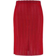 Ferragamo Red Skirts Ferragamo Knitted Micro-jacquard Miniskirt