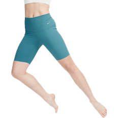 Nike Women's Zenvy Gentle Support High Waisted 8" Biker Shorts - Noise Aqua/Black