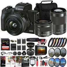 Canon EOS M50 Mark II Mirrorless Camera W/ 15-45mm Lens 64GB Card Advanced Bundle