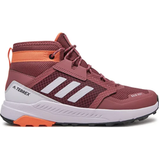 Adidas Jungen Wanderstiefel Adidas Kid's Terrex Trailmaker Mid Rain.Rdy - Burgund /Silver Dawn/Amber Tint