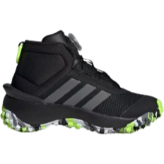 Adidas Jungen Wanderstiefel Adidas Kid's Fortatrail - Core Black/Iron Metallic/Lucid Lemon