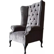 JVMoebel Chesterfield Gray Sessel 133cm