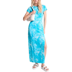 XXL Dresses Michael Kors Tie Dyed Stretch Cotton Maxi Dress - Milos Blue