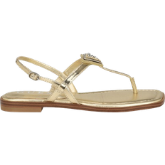 Guess Rainey Logo Sqaure Toe T-Strap - Gold