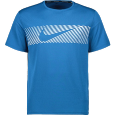 Nike Miler Flash Men's Dri Fit UV Short Sleeve Running Top - Court Blue/Reflective Silver